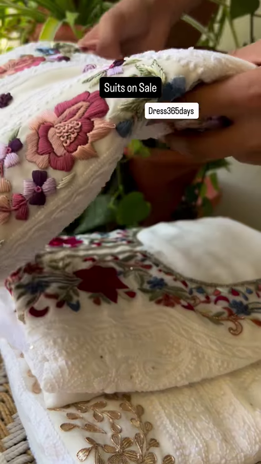 Close-Up of Exquisite Hand-Embroidered Floral Zari Work