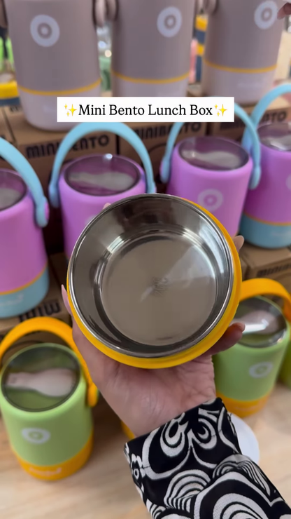Portable Mini Bento Lunch Box with Insulated Handle