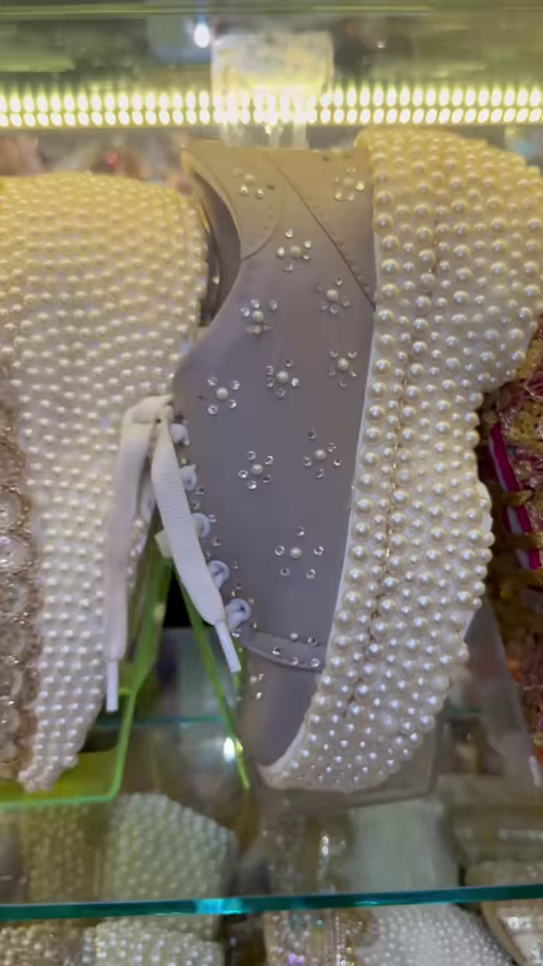 Luxury Heavily Embellished Pearl and Sequin Platform Juttis